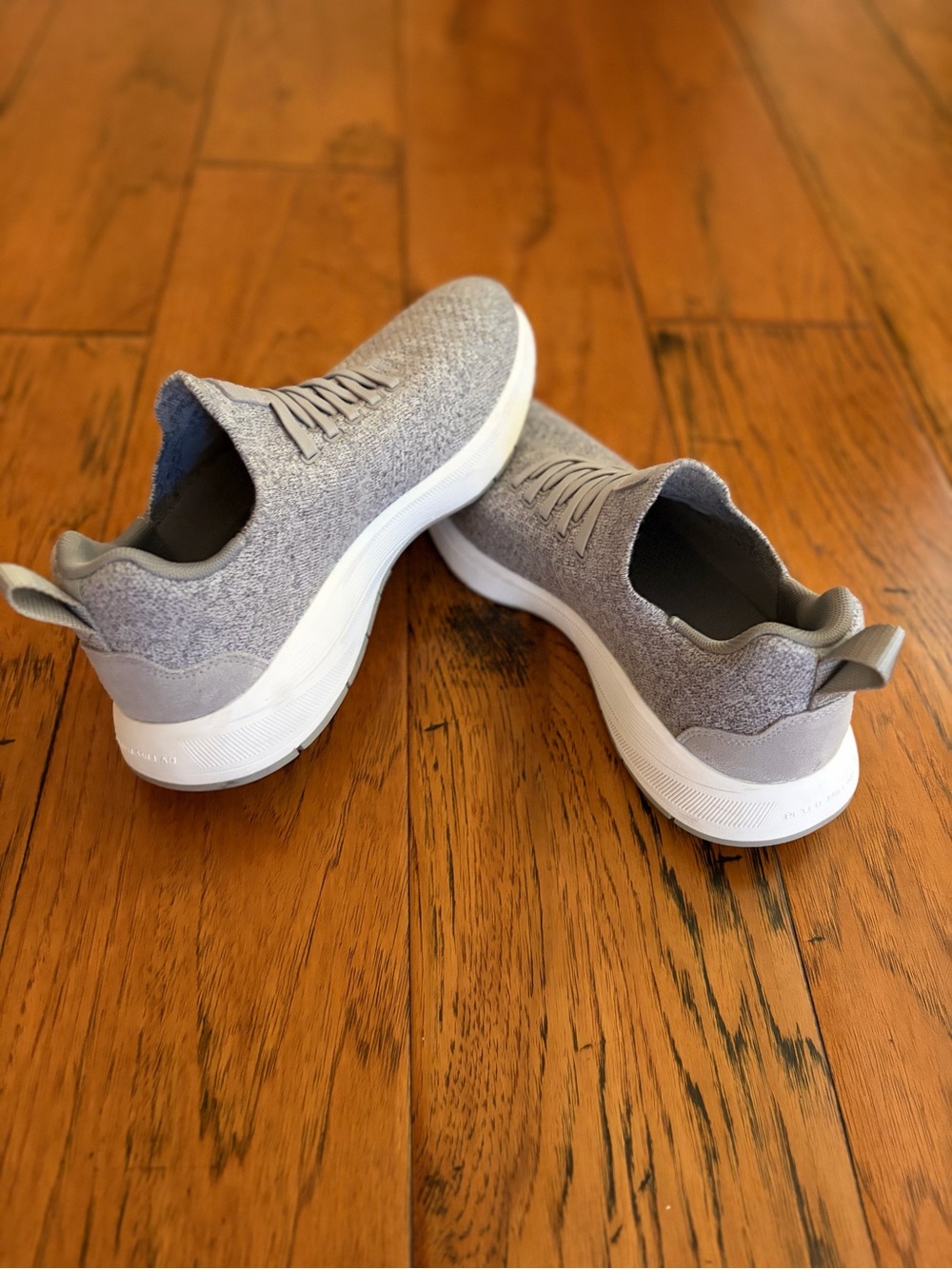 Peter Millar Kids Light Gray Knit Slip-On Sneakers